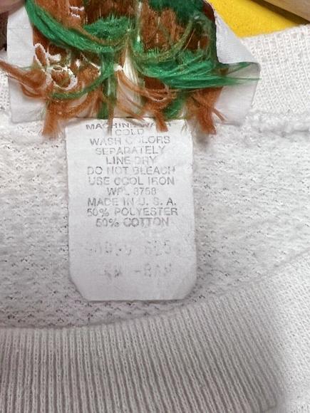 VTG B J Frog Sweatshirt Ugly Christmas Raindeer Santa 3D Graphics 80s USA sz S - Picture 8 of 9